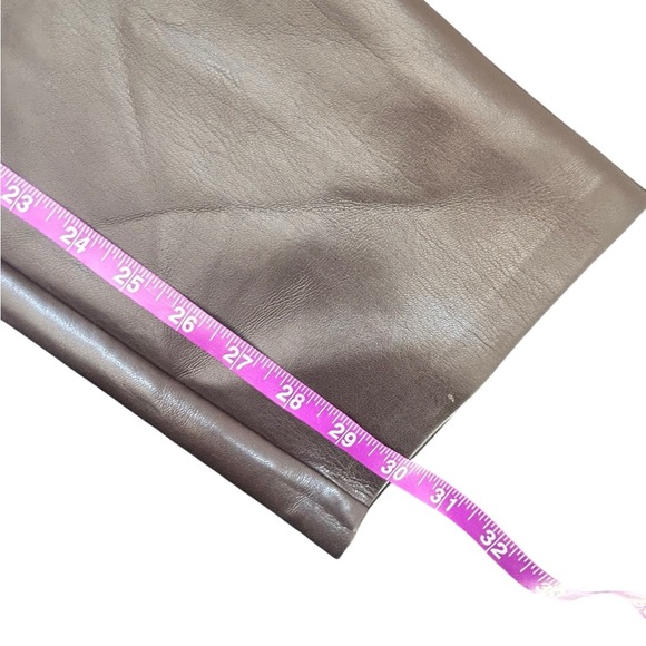 Aritzia Wilfred The Melina Faux Leather Pants Women’s 2 Chocolate Brown Straight - Picture 5 of 9